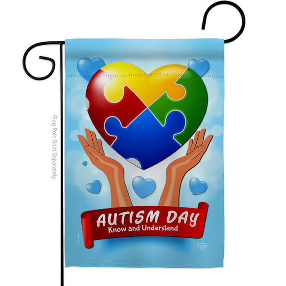 Details about   Love Autism Awareness Burlap Impressions Decorative Garden Flag G192068-DB 